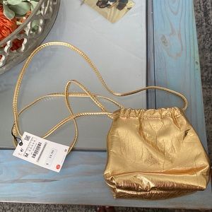 Gold Zara purse